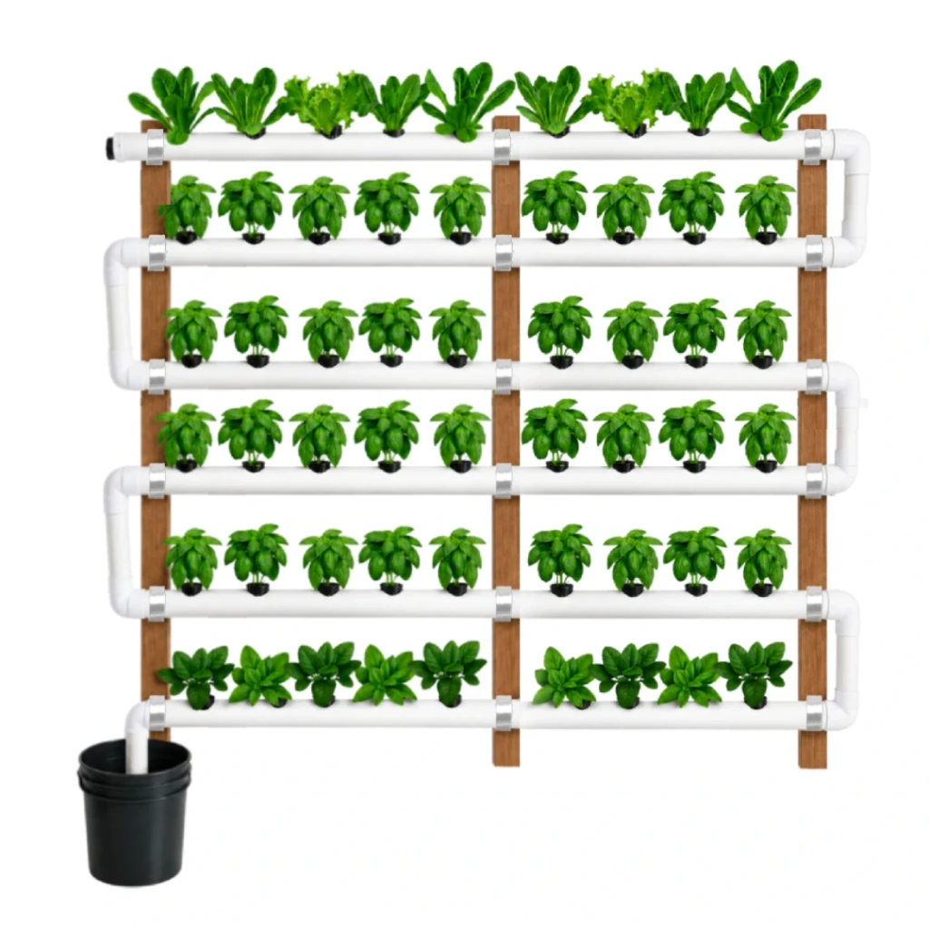 Sistema Hidropónico Design Pared 88 plantas con Nutrientes