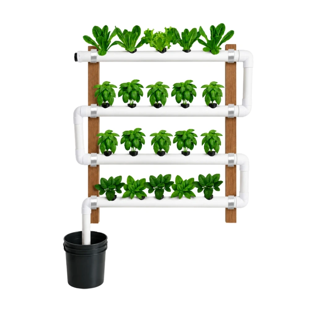 Sistema Hidropónico Design Pared 28 plantas con Nutrientes