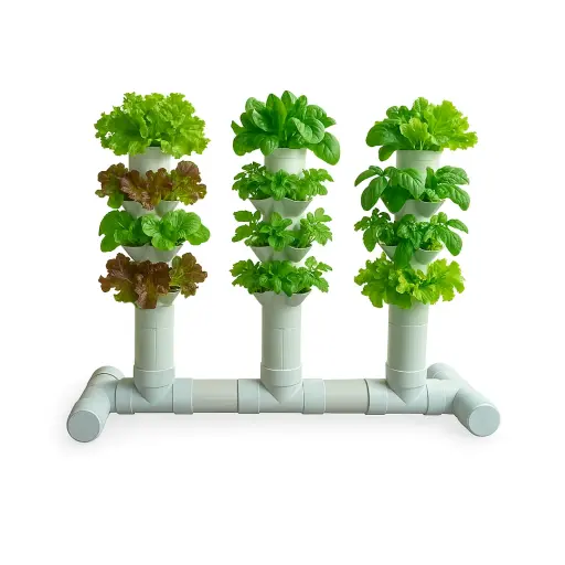 Sistema Hidropónico Vertical 60 plantas con Nutrientes